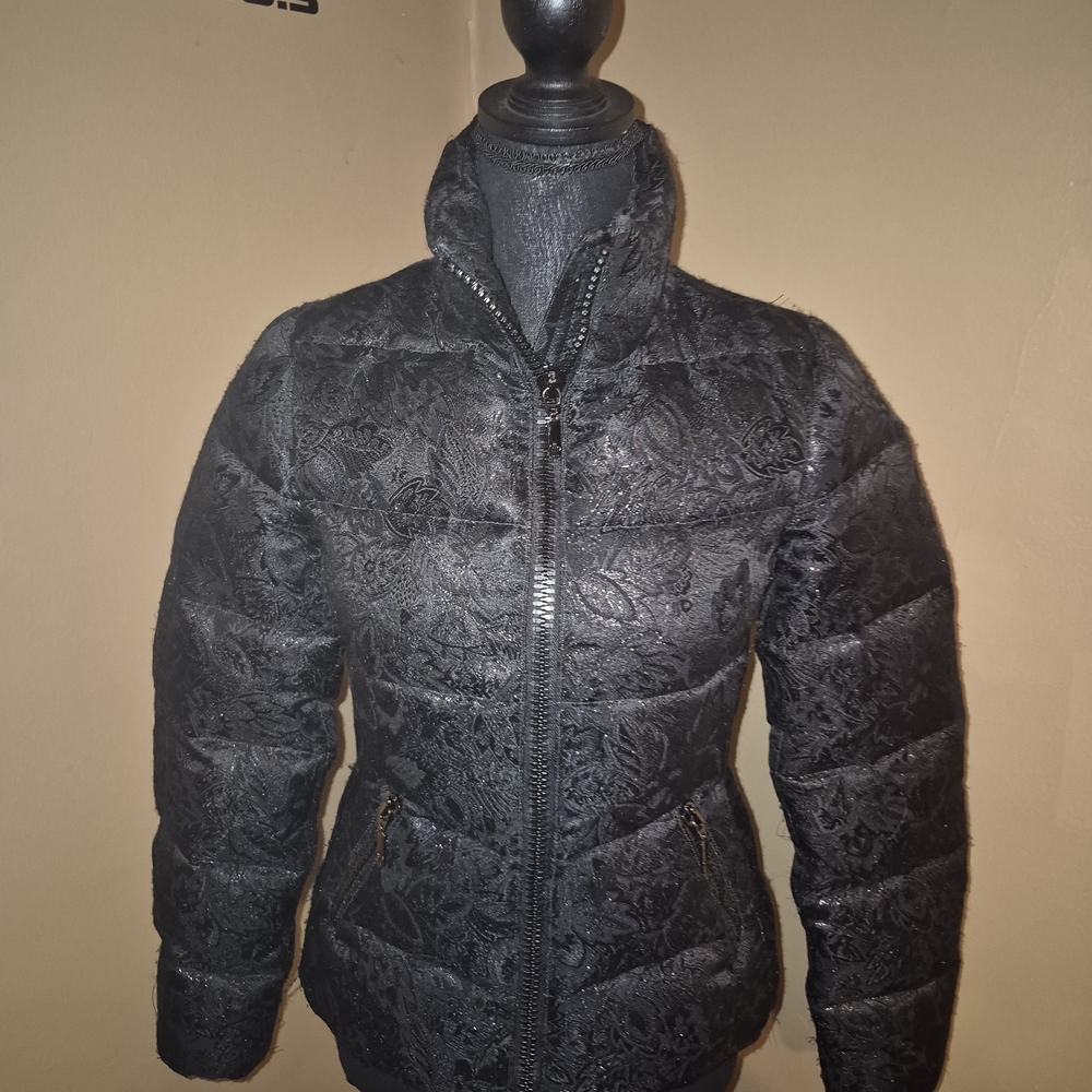 Authentic Moncler Black Textured Women's Puffer Jacket sz 0